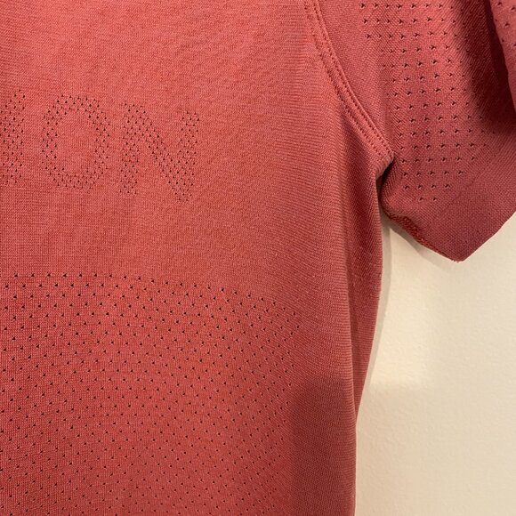 Lululemon Breeze By Short Sleeve, Coral, Size 8, Pre-Owned, Good Condition - Picture 7 of 8